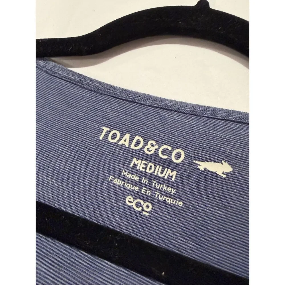 Toad & Co Cue Wrap Cafe Dress in Blue Medium
